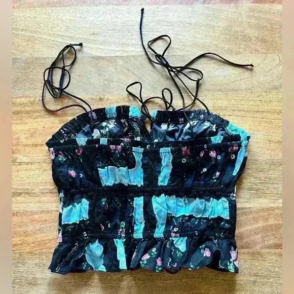 For Love & Lemons Handkerchief Print Cotton Tank – XS - Picture 7 of 11